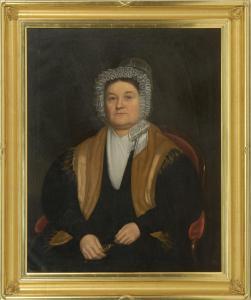 HILLYER WILLIAM,Portrait of a woman seated in an Empire chair and ,1839,Eldred's 2010-08-04