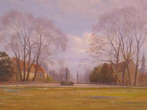 HILSØE Hans 1871-1942,landscape with gated entrance to a park,1922,Crow's Auction Gallery 2017-12-06