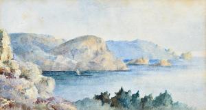Hilson Jessie M 1880-1910,Three Channel Island Coastal Views,Rowley Fine Art Auctioneers 2018-03-17