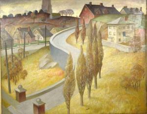 HILTON Roy 1891-1963,WINDING ROADWAY,Dargate Auction Gallery US 2017-06-25