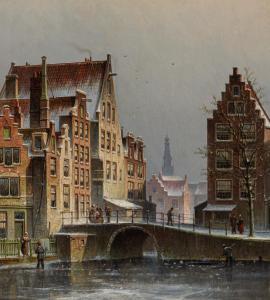 HILVERDINK Eduard Alexander 1846-1891,The Langebrugsteeg in Amsterdam on,AAG - Art & Antiques Group 2022-07-04