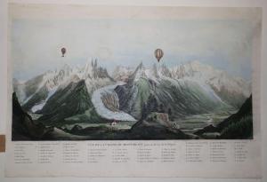 HIMELY Sigismond 1801-1872,VUE de la CHAÎNE du MONT-BLANC prise au-dessus,19th century,Eric Caudron 2022-02-09