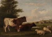 HINCKLEY Thomas Hewer 1813-1896,Homestead with Cattle and Sheep,Skinner US 2018-05-11