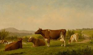 HINCKLEY Thomas Hewer 1813-1896,Landscape with Cows,1881,Shannon's US 2023-06-22