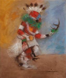 HINDS Patrick Swazo 1929-1974,A'Hote Dancer,1974,Santa Fe Art Auction US 2024-02-08