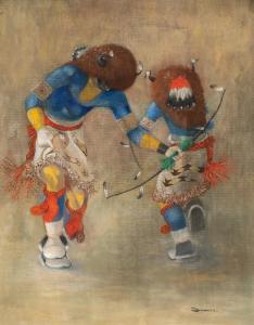 HINDS Patrick Swazo 1929-1974,Untitled (Dancers),Santa Fe Art Auction US 2022-08-13