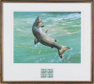 HINES Bob 1912-1994,ATLANTIC SALMON,Clark Cierlak Fine Arts US 2014-03-08