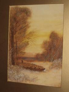 HINES Frederick 1860-1930,'Winter Sunset, Epping Forest',Bonhams GB 2010-12-07