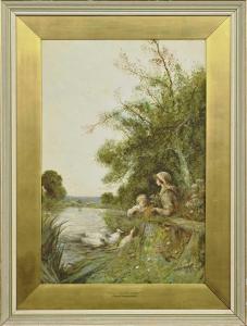HINES Frederick 1860-1930,DOWN BY THE RIVER,1921,McTear's GB 2023-07-19
