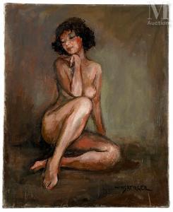 HINSBERGER Alexis 1907-1996,Femme nue prenant la pose,Millon & Associés FR 2023-02-03