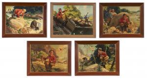HINTERMEISTER Henry, Hy 1897-1972,Fisherman: a group of five works each,Christie's GB 2022-04-05