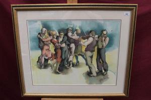 HINTON W.B 1900-1900,Fiddle players and dancing figures,Reeman Dansie GB 2013-07-30