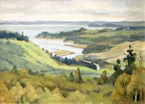 HIPWELL Arthur,Coastal View,1937,International Art Centre NZ 2008-08-07