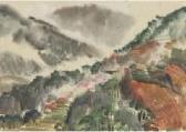 HIRASAWA Sadamichi,Landscape,1928,Mainichi Auction JP 2018-08-03