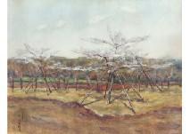 HIRASAWA Sadamichi,Landscape,1921,Mainichi Auction JP 2018-01-13