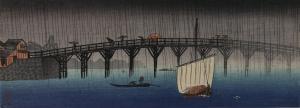HIROAKI Tadahashi 1871-1945,Le pont Makura sous la pluie,1920,Art Valorem FR 2024-04-04