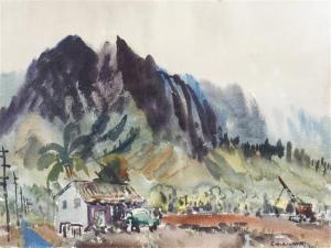 HIRONAKA Sunao 1903-1990,Mountain in the Distance,Hindman US 2014-12-05