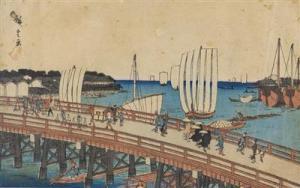 HIROSHIGE Ando 1797-1858,Eitai-Brücke in Fukagawa,Palais Dorotheum AT 2018-11-22