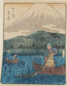 HIROSHIGE Ando 1797-1858,pêcheur devant le Mont Fuji,Piasa FR 2012-10-31