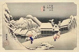 HIROSHIGE 1800-1800,Evening Snow,David Lay GB 2023-07-06