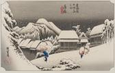 HIROSHIGE III Utagawa 1843-1894,Evening Show At Kanbara Station,Leonard Joel AU 2017-09-14