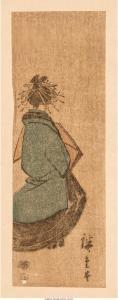 HIROSHIGE Suzuki Chimpei II 1826-1869,Woman in Green Robe,Heritage US 2017-09-12