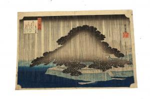 HIROSIGE Ichirylusai 1797-1858,\`Night Rain at Karasaki',Bellmans Fine Art Auctioneers GB 2022-02-22