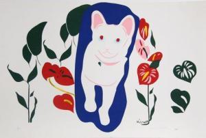 HIRSCH Andrew,Cat in Garden,1982,Ro Gallery US 2021-08-25