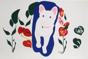 HIRSCH Andrew,CAT IN GARDEN,1982,Ro Gallery US 2023-08-31