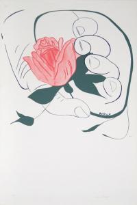 HIRSCH Andrew,Hand with Pink Rose,1982,Ro Gallery US 2024-02-07