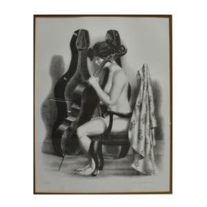 HIRSCH Joseph 1910-1981,Portrait of a Nude Playing Cello,Kodner Galleries US 2023-12-20