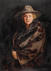 HIRSCHENAUER Max 1885-1955,Bildnis einer Dame in Mantel und Hut,1927,Palais Dorotheum AT 2023-11-07