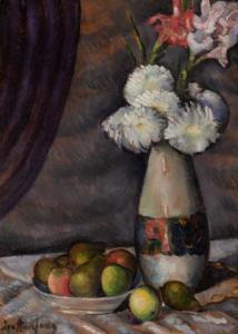 HIRSCHFANG Ignacy 1895-1943,Still life with fruit and flowers in a vase,Desa Unicum PL 2019-10-24