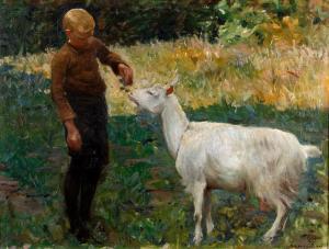 HIRSCHIG Anton 1867-1939,Boy with Goat,Simon Chorley Art & Antiques GB 2020-10-27