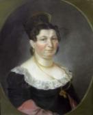 Hirschmann Johann Baptist 1770-1829,Brustbild einer Dame in schwarzem mit Spitze b,1811,Peege Frank 2009-12-05