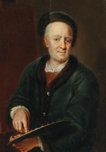 Hirschmann Johann Leonhard 1672-1750,Self-portrait with a palette,Palais Dorotheum AT 2017-10-17