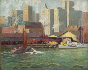 HIRSH Alice 1888-1935,East River View (Fulton Fish Market),Bonhams GB 2022-08-24