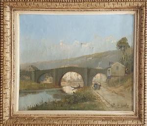 HIRTZ Albert 1898-1976,Le pont,Rossini FR 2023-01-17