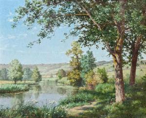 HIS Rene Charles Edmond 1877-1960,On the riverbank,Christie's GB 2016-01-20
