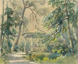 HITZ Dora 1856-1924,Pavillon im Frühling,Galerie Bassenge DE 2020-06-05