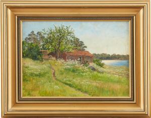 HJELM Fanny 1861-1940,Solglitter vid Utö,1905,Uppsala Auction SE 2020-09-15