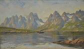HJERSING Arne 1860-1936,A steam ferry on a fjord,Fieldings Auctioneers Limited GB 2015-11-14