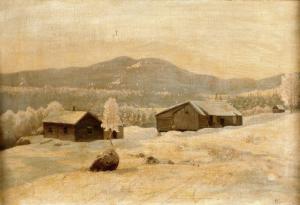 HJERSING Arne 1860-1936,Verschneite Landschaft m. Häusern,Auktionshaus Citynord DE 2022-09-01