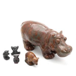 HJORTH Lauritz 1834-1912,hippopotamus and bears,Bruun Rasmussen DK 2023-09-26