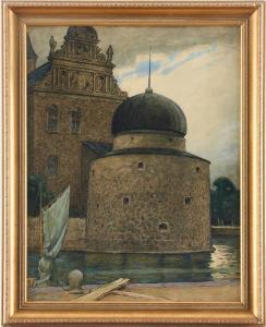 HJORTZBERG Olle 1872-1959,Motiv från Vadstena slott,Uppsala Auction SE 2023-03-14