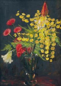 HJORTZBERG Olle 1872-1959,Prunkande blomster i en vas,1936,Uppsala Auction SE 2023-12-12