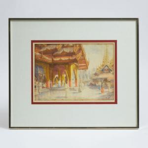 HLA Mg Tun 1800-1800,At The Shwedagon Pagoda,1925,Waddington's CA 2022-06-09
