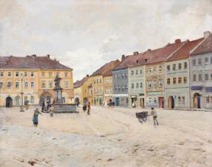 HLAVSA Stanislav 1880,Motif from the Old Town of Prague,Meissner Neumann CZ 2012-05-27