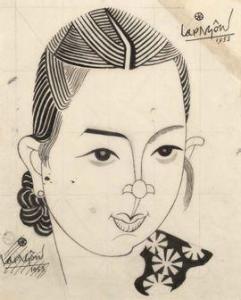 HOANG LAP NGON 1910-2006,Portrait d'une femme,1953,Millon & Associés FR 2021-05-04