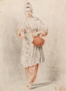 HOARE Mary 1744-1820,Study of an oriental woman holding a drum,Christie's GB 1998-11-24